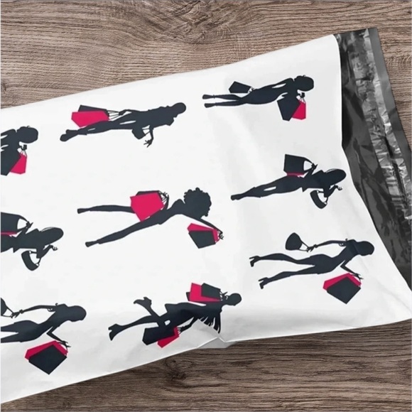 25 NEW POLY MAILERS ENVELOPES BUSINESS OFFICE WORK WHITE BLACK SHIP SIZE 10x13 - Picture 5 of 5